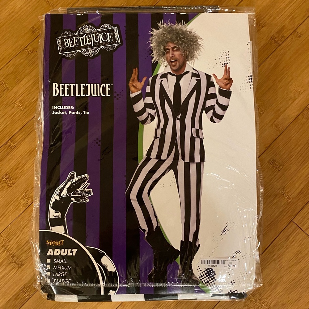 Spirit Halloween Mens Beetlejuice Costume Size Medium